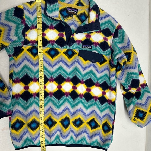 Patagonia Synchilla T-snap pullover timber twist Astec print size S - Picture 4 of 9